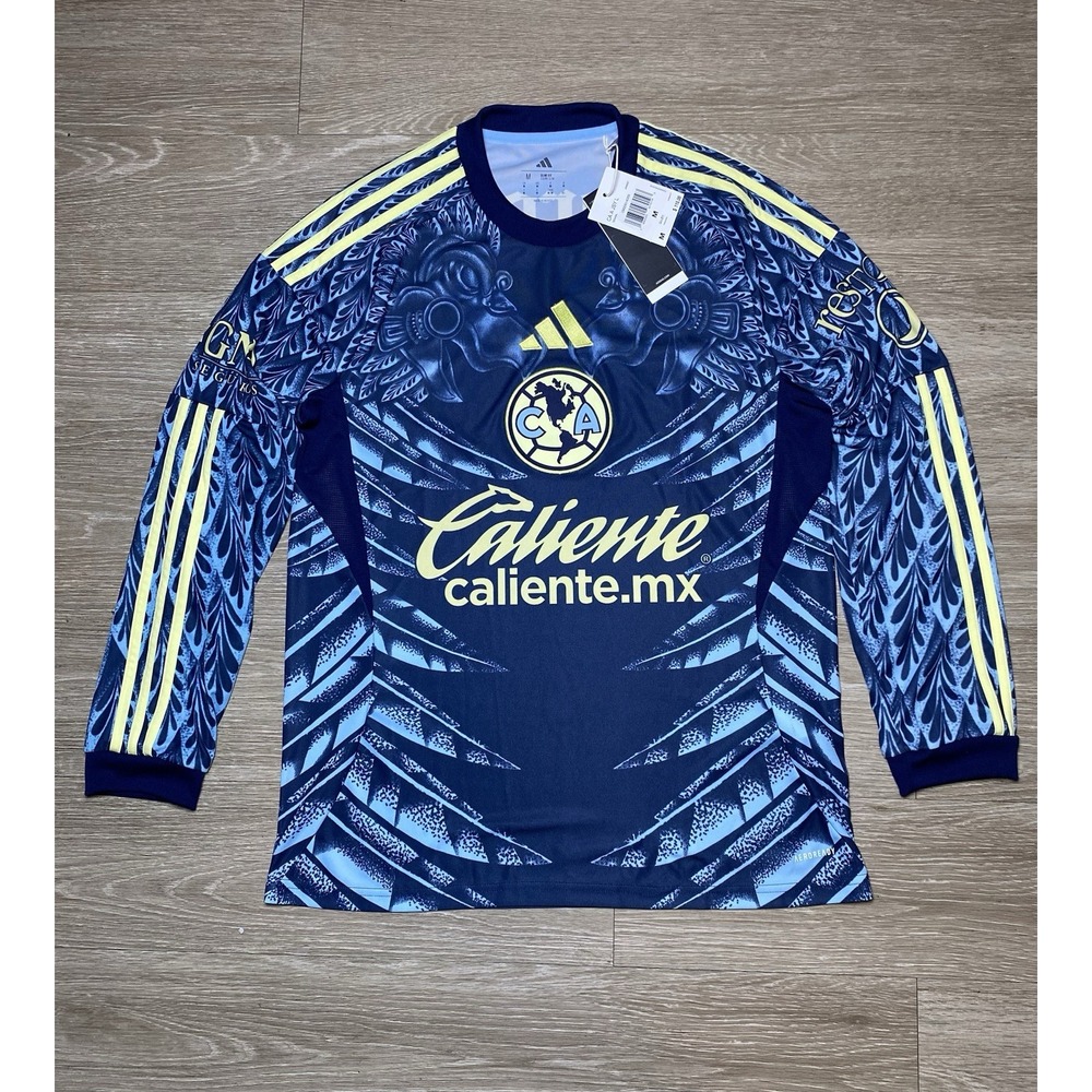 Men Medium Club America Adidas 2025/26 Away Licensed Long Sleeve Jersey JN8637‎